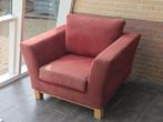 Stevige rode fauteuil (zit heerlijk, stof verkleurd), Ophalen, Gebruikt, 75 tot 100 cm, Stof