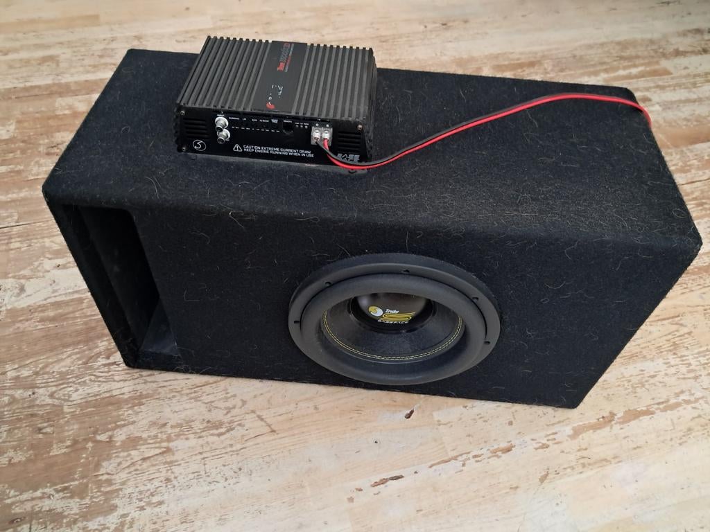 Bassface Subwoofer Set 1500W + Versterker + Kist ultieme Aut, Ophalen, Zo goed als nieuw