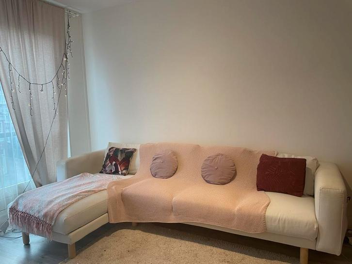 IKEA hoekbank met chaise longue, Huis en Inrichting, Banken | Sofa's en Chaises Longues, Gebruikt, Driepersoons, Stof, Ophalen