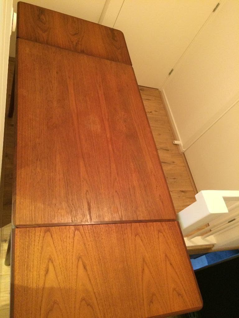 Eettafel tafel  Pastoe Webe hout teak vintage uitschuifbaar, Ophalen of Verzenden