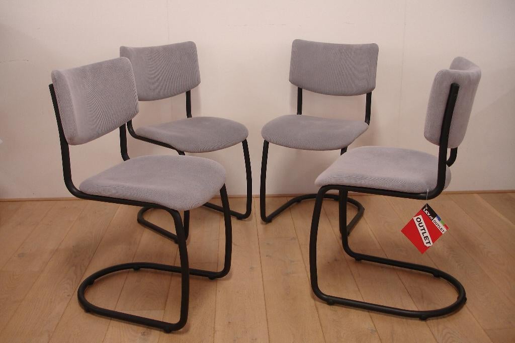 sledestoel Gispen Today 1001 zwarte frame, Ophalen, Zwart, Zo goed als nieuw, Stof