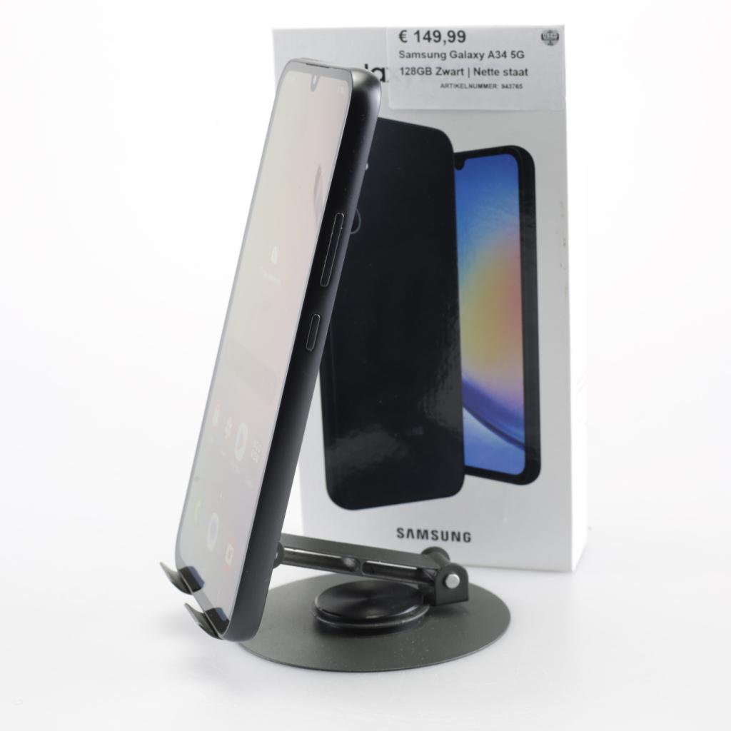 Samsung Galaxy A34 5G 128GB Zwart | Nette staat, Telecommunicatie, Mobiele telefoons | Samsung, Samsung, Zo goed als nieuw, Support@Samsung.com