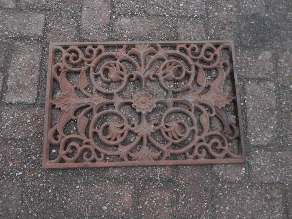 gietijzeren deurmat, Ophalen, Gebruikt, Gietijzer, Buiten