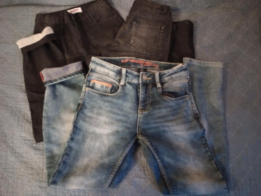 3 thermobroeken maat 152, Kleding | Heren, Ophalen of Verzenden, Zo goed als nieuw, Blauw, Overige jeansmaten