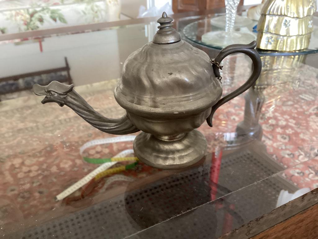 Olielampje Tin // hoog 11 cm, Ophalen of Verzenden