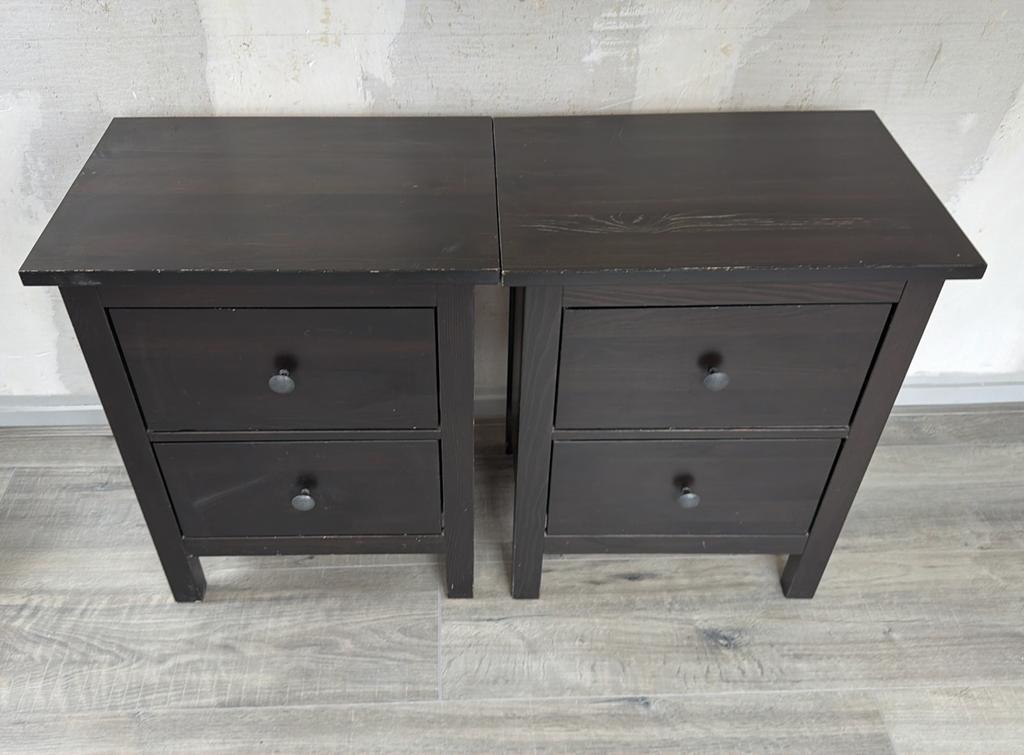 2 hemnes nachtkastjes, Huis en Inrichting, Slaapkamer | Nachtkastjes, Ophalen, Gebruikt, Minder dan 45 cm, 70 cm of meer
