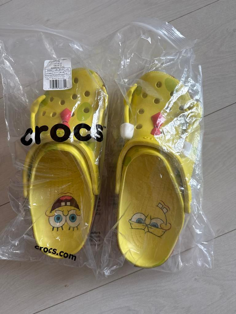 Nieuwe Crocs SpongeBob Maat 46-47 in verpakking, Verzenden, Nieuw