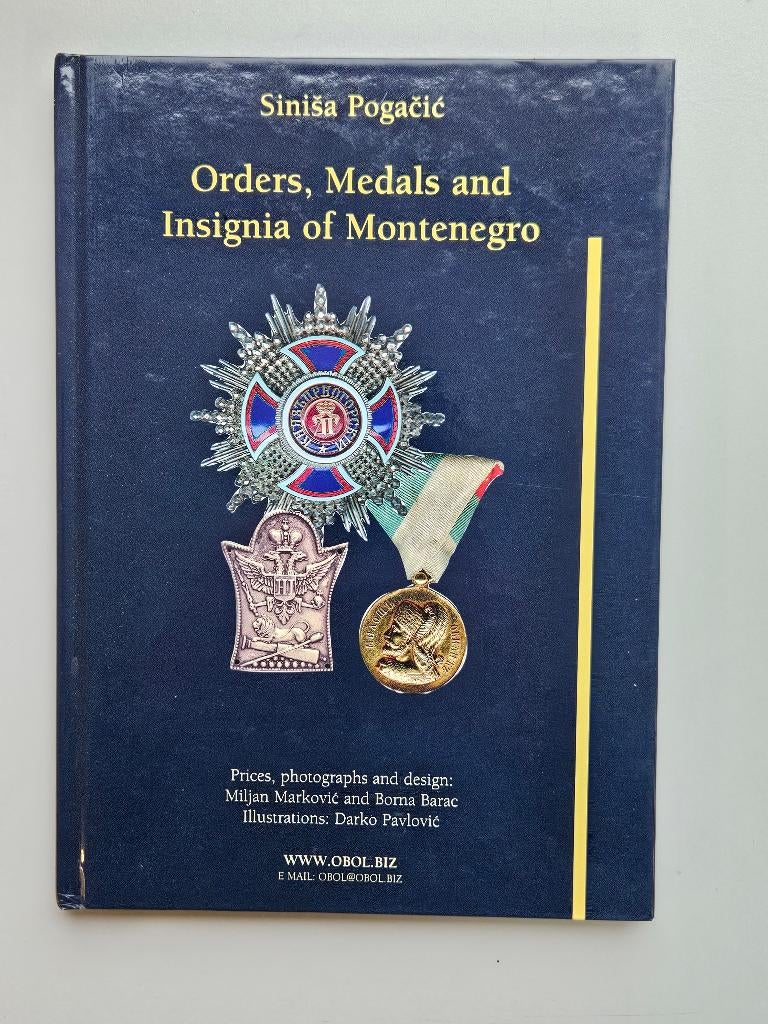 medaille insignes orden boek Montenegro Stichting KROON, Ophalen of Verzenden, Landmacht, Nederland, Lintje, Medaille of Wings