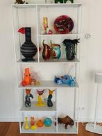 2x Wit metalen wandrek / roomdivider - Modern design, Ophalen of Verzenden, Gebruikt