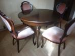4 antieke biedermeier eetkamer stoelen + tafel uitschuifbaar, Antiek en Kunst, Ophalen