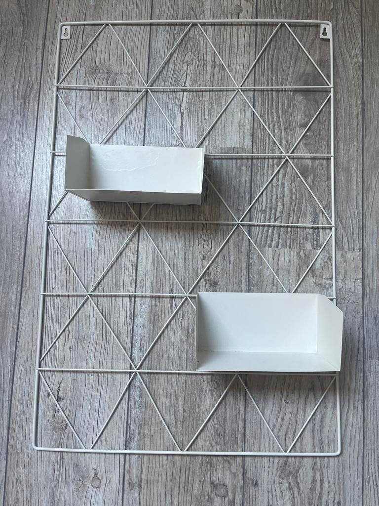 Wit wandrek met twee bakjes, Ophalen of Verzenden, Gebruikt