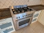 Solitair fornuis 5 zones inclusief afzuigkap, Ophalen, Gebruikt, 60 cm of meer, Gas