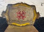 Vintage Florentijns Venetiaans dienblad goud rood geel, Ophalen of Verzenden, Zo goed als nieuw
