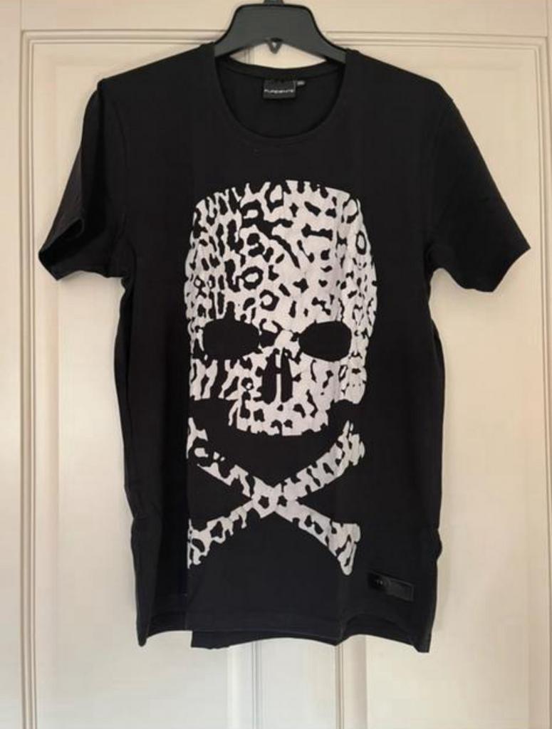 Pure white Shirt zwart wit skull mt. XXL, Ophalen of Verzenden, Zo goed als nieuw, Overige maten, Zwart