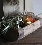 Landelijke sobere houten bak of trog, Huis en Inrichting, Ophalen of Verzenden, Nieuw