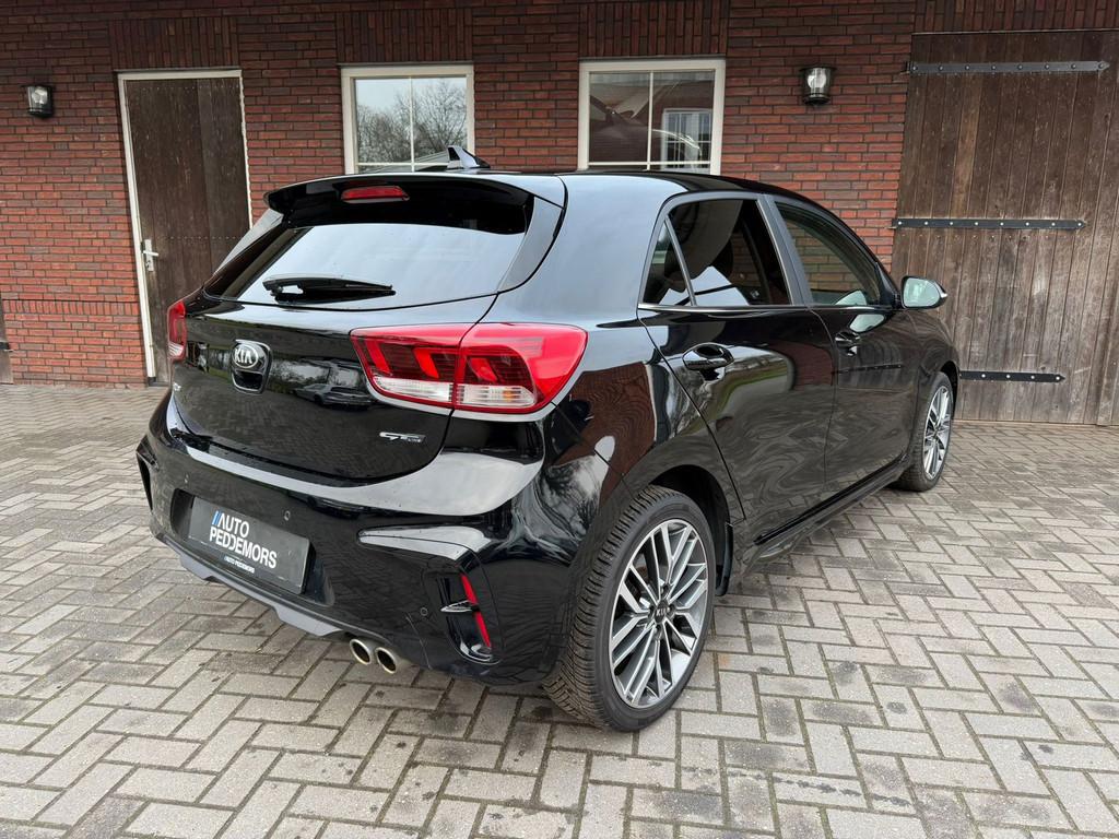 Kia Rio 1.0 TGDI GT-Line | Camera| Carplay| Stoel/stuurverwa, Auto's, Kia, Gebruikt, Zwart, Leder en Stof, Zwart