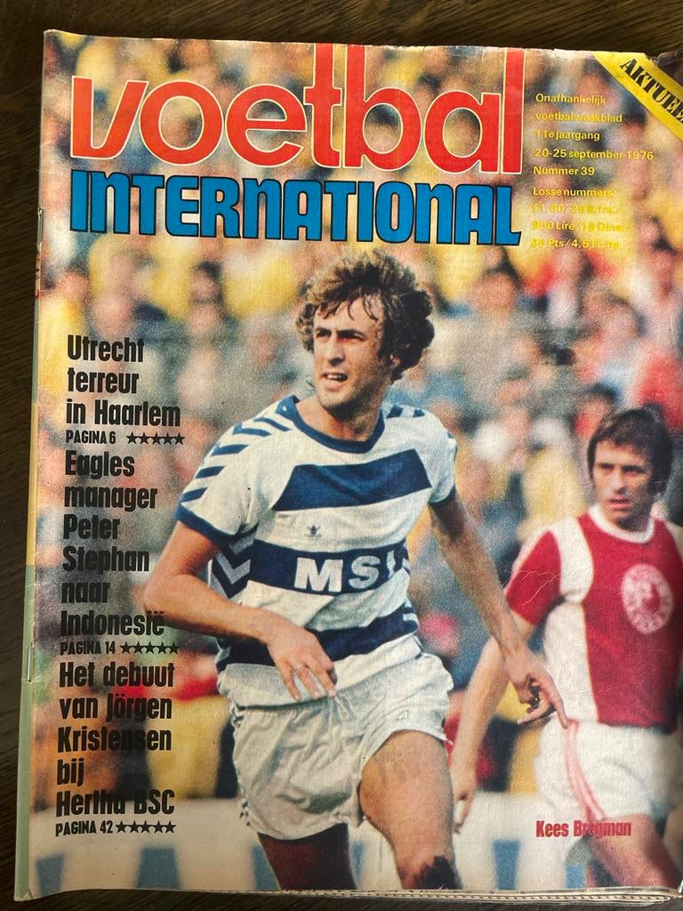 Voetbal International nummer 39, 1976, Ophalen of Verzenden, Gelezen, Sport en Vrije tijd