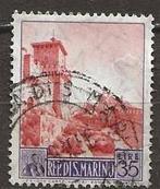 San Marino 6, kasteel, Verzenden, Overige landen, Gestempeld