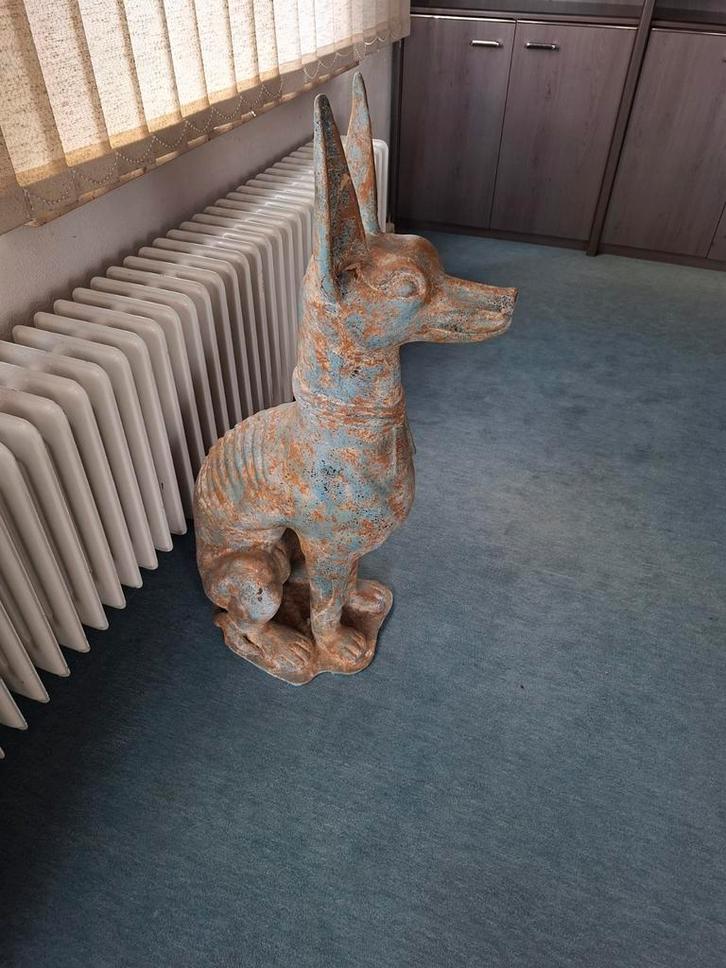 Een meter Decoratief beeld Anubis - Egyptische god, Verzamelen, Beelden en Beeldjes, Gebruikt, Mens, Ophalen