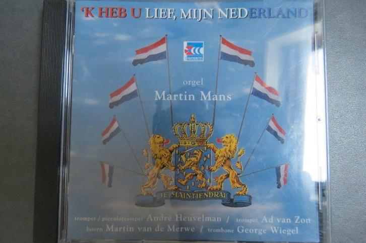 Cd: 'k heb u lief, mijn Nederland, Martin Mans, orgel, hoorn, Cd's en Dvd's, Cd's | Religie en Gospel, Zo goed als nieuw, Gospel