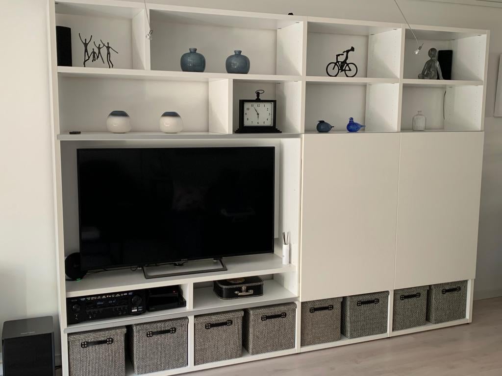 Wandmeubel 295x215 wit, Huis en Inrichting, Kasten | Wandmeubels, Ophalen, Met plank(en), Gebruikt, 200 cm of meer