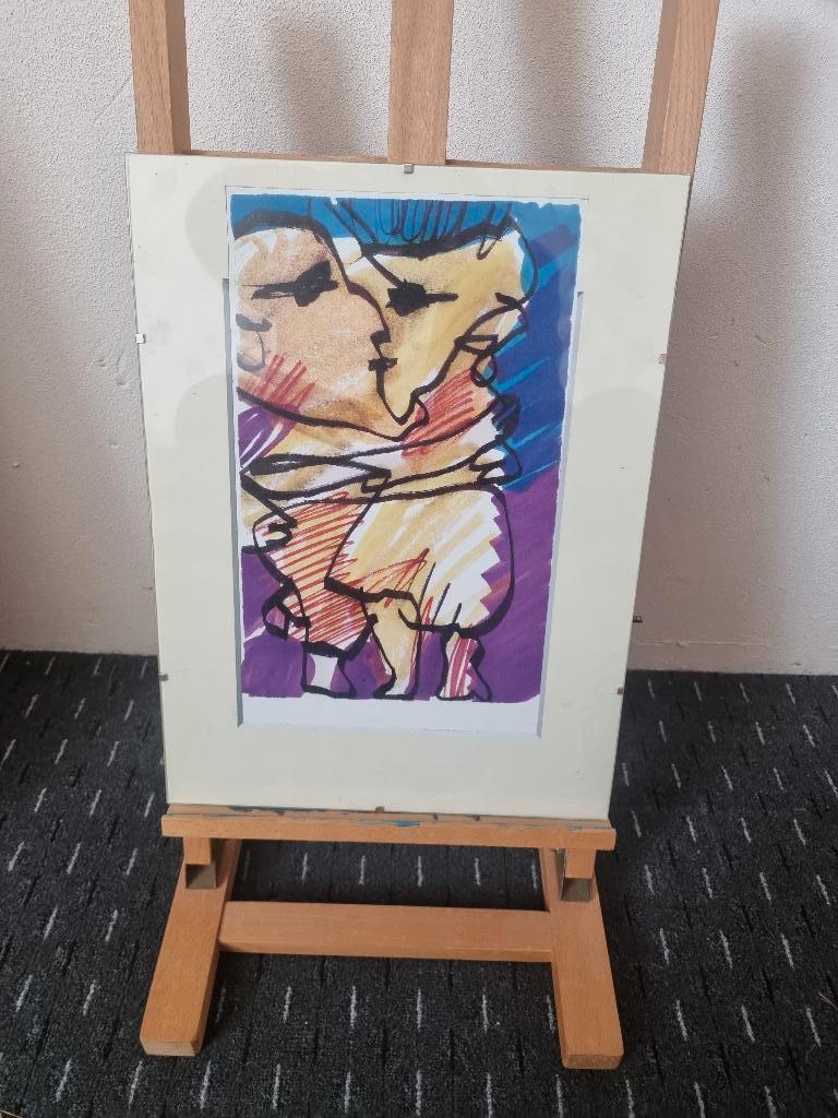 herman brood ingelijst, Huis en Inrichting, Minder dan 50 cm, Ophalen of Verzenden, Zo goed als nieuw, Minder dan 50 cm