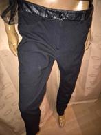 Gerry Weber zwarte broek met leren details maat 44, Zwart, Maat 42/44 (L), Ophalen of Verzenden, Lang