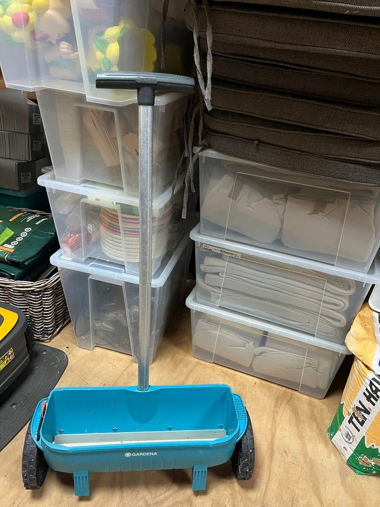 Gardena strooiwagen / zaaikar, Ophalen of Verzenden, Gebruikt