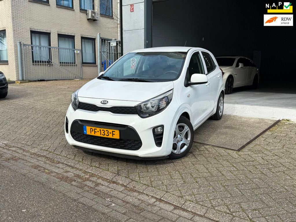 Kia Picanto 1.0 CVVT EconomyPlusLine|Airco|5-deurs|Elektrisc, Auto's, Stof, Gebruikt, 4 stoelen, Wit