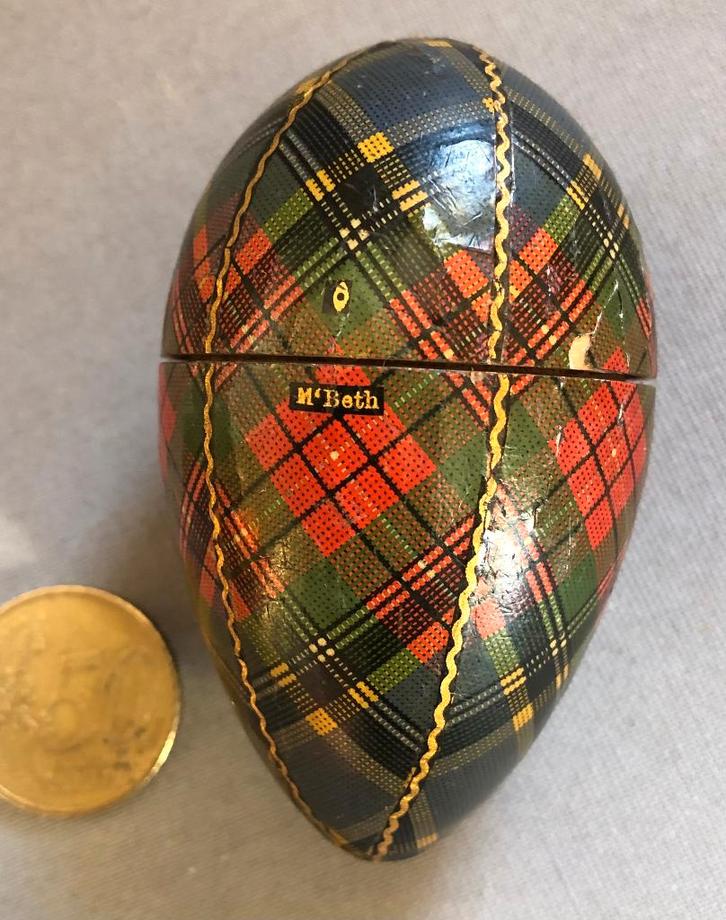 Tartanware Tartan Ware Ei, Fourniturenhouder, Clan McBeth, Antiek en Kunst, Curiosa en Brocante, Ophalen of Verzenden