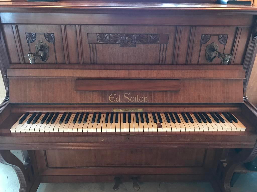 Piano, Muziek en Instrumenten, Piano's, Ophalen, Gebruikt, Bruin, Piano