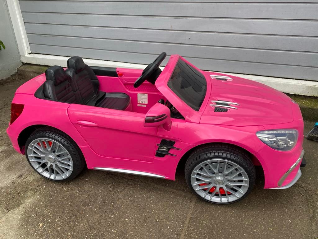 Roze elektrische kinderauto AMG, Ophalen, Gebruikt