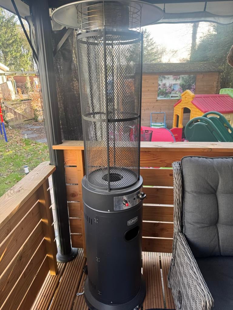 Eurom Flameheater Round 11000 Terrasverwarmer - Z.g.a.n., Tuin en Terras, Terrasverwarmers, Ophalen, Zo goed als nieuw, Gas, Vloer