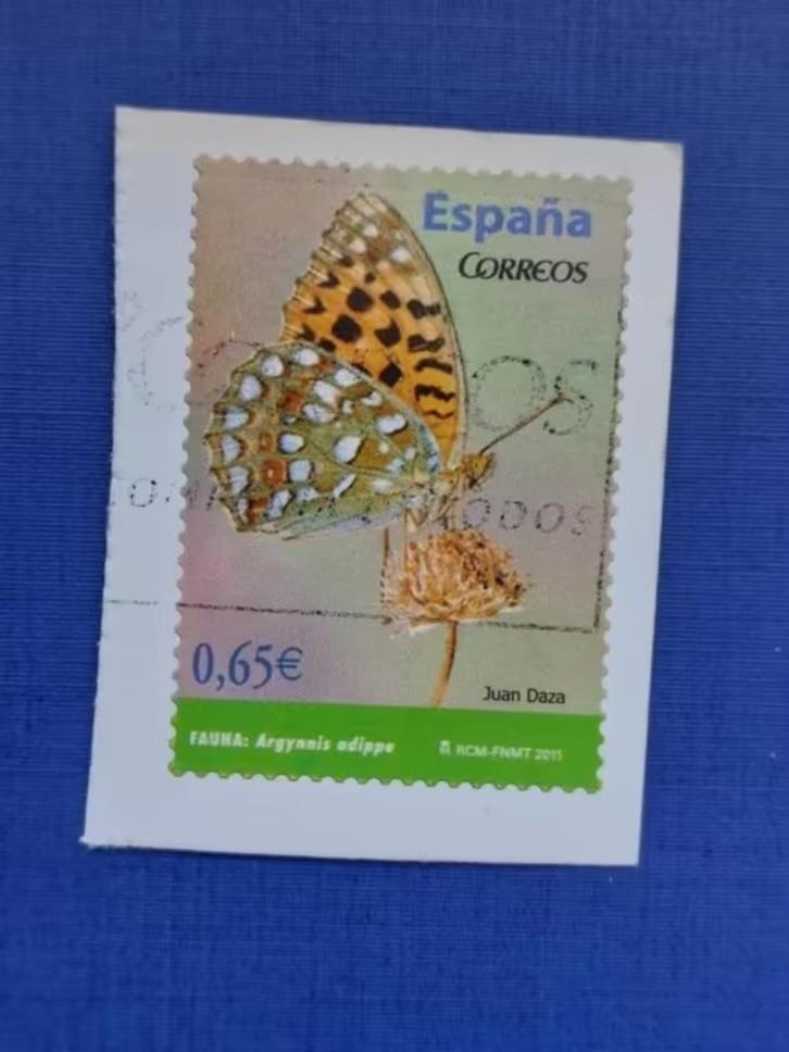 Postzegel Spanje 2011 Vlinder zegel 08-03, Ophalen of Verzenden, Gestempeld