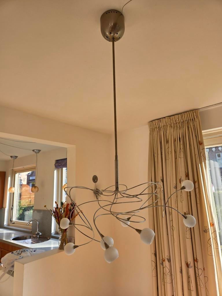 Mooie design hanglamp!, Ophalen, Gebruikt, Metaal, Minder dan 50 cm