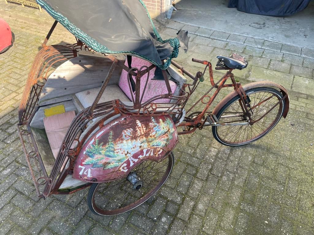 Becak / bacak / Riksja uit indonesie OPKNAPPER, Ophalen of Verzenden