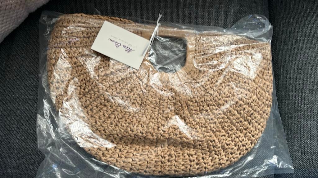 Rieten tas, Sieraden, Tassen en Uiterlijk, Tassen | Damestassen, Ophalen of Verzenden, Nieuw, Beige, Handtas