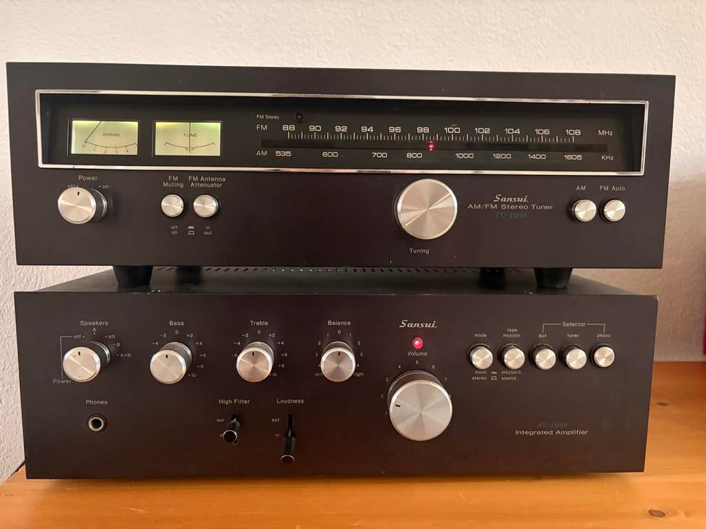 Sansui AU-2900 versterker & TU-3900 tuner - Vintage set, Audio, Tv en Foto, Versterkers en Receivers, Overige merken, Ophalen of Verzenden