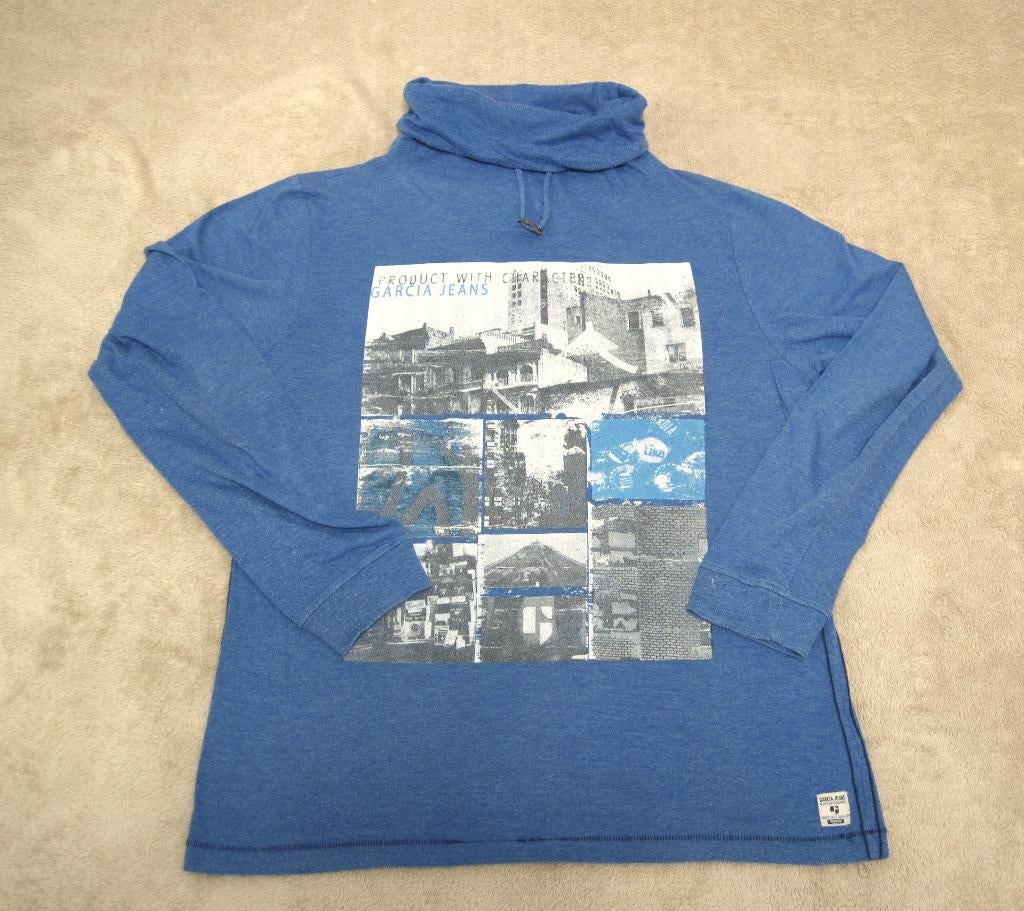 qbl  HEREN SHIRT van GARCIA JEANS Slim fit Maat:XL/L, Ophalen of Verzenden, Zo goed als nieuw, Maat 56/58 (XL), Blauw