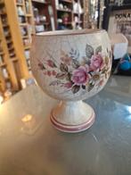 Vintage Bloempotje met Rozenprint - Craquelé, Ophalen