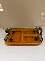 Au vieux Vallauris schaal met 3 vakken en olijven, Ophalen, Keramiek, Overige stijlen, Schaal of Schalen