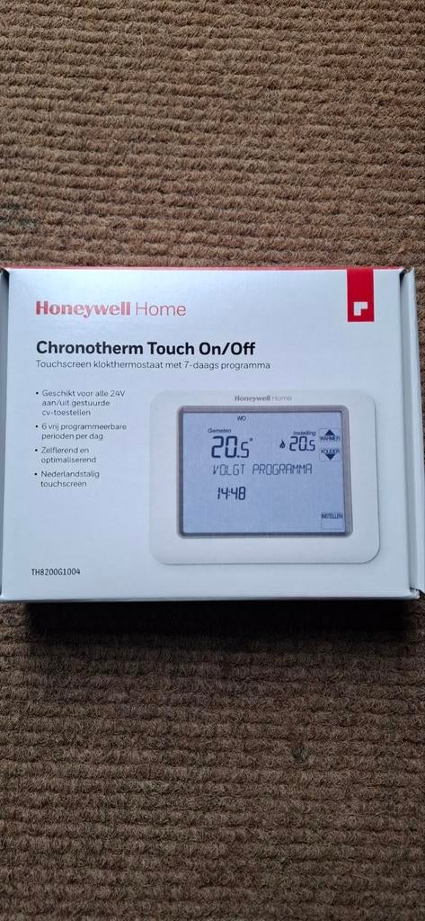 Honeywell Home Chronotherm Touch On/Off Klokthermostaat, Doe-het-zelf en Verbouw, Thermostaten, Nieuw, Slimme thermostaat, Ophalen of Verzenden