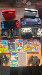 2x Nintendo Switch OLED met games en accessoires, Spelcomputers en Games, Overige genres, 1 speler, Ophalen of Verzenden, Zo goed als nieuw