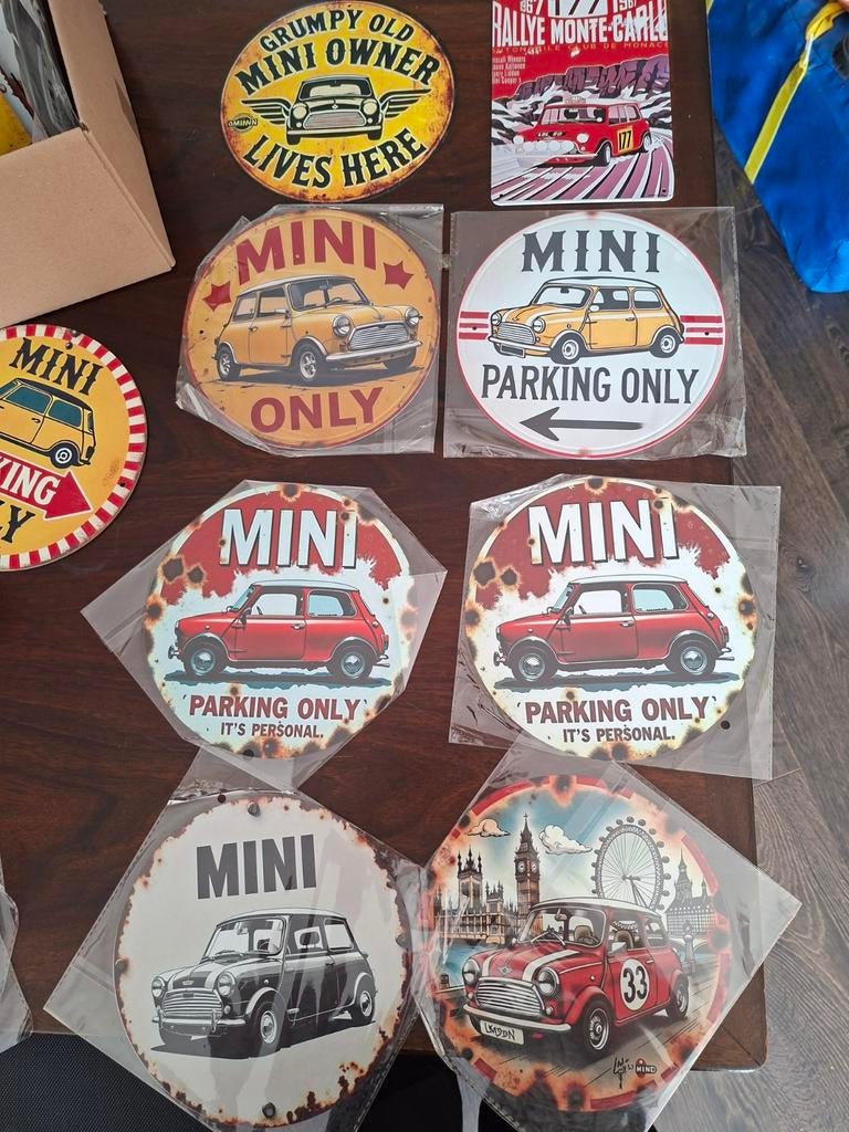 Metalen bordjes Mini Cooper  Diverse designs, Ophalen of Verzenden, Nieuw
