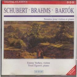 cd Schubert/Brahms/Bartok:sonaten fur Violine & Piano Egorov, Ophalen of Verzenden, Romantiek, Zo goed als nieuw, Kamermuziek