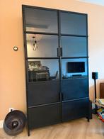 Giga Meubel Vitrinekast Tygo - Zwart Metaal, Ophalen, Gebruikt, 100 tot 150 cm, 200 cm of meer