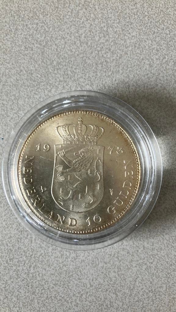 Zilveren tientje 1973, Postzegels en Munten, Edelmetalen en Baren, Ophalen of Verzenden, Zilver