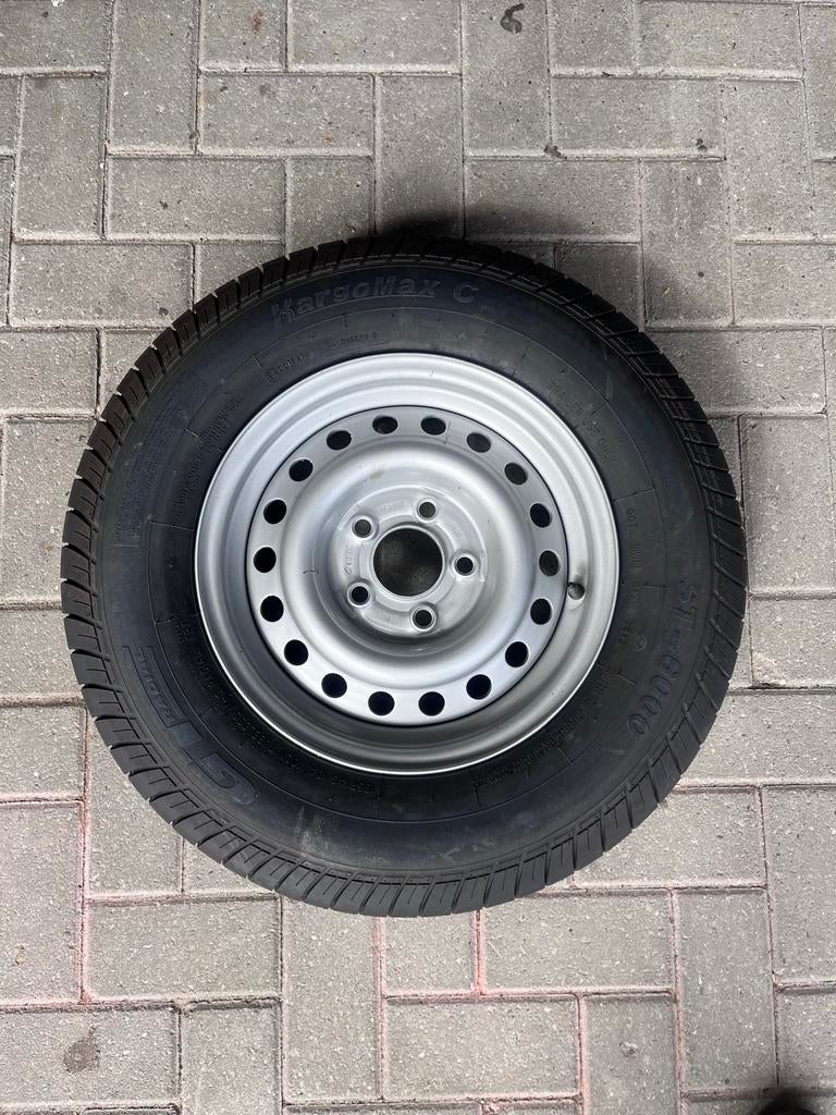 Reservewiel caravan 14 inch, 5 gaats velg, Ophalen, Gebruikt