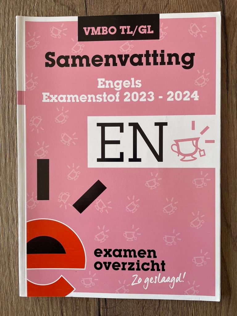 Samenvatting Engels VMBO TL/GL 2023-2024, Ophalen of Verzenden, Zo goed als nieuw, VMBO, Engels