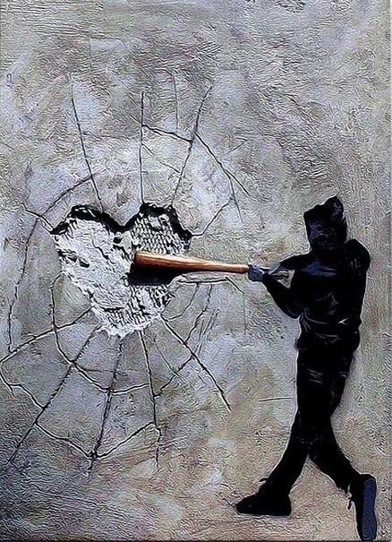 Banksy - Heart Boy, Ophalen of Verzenden